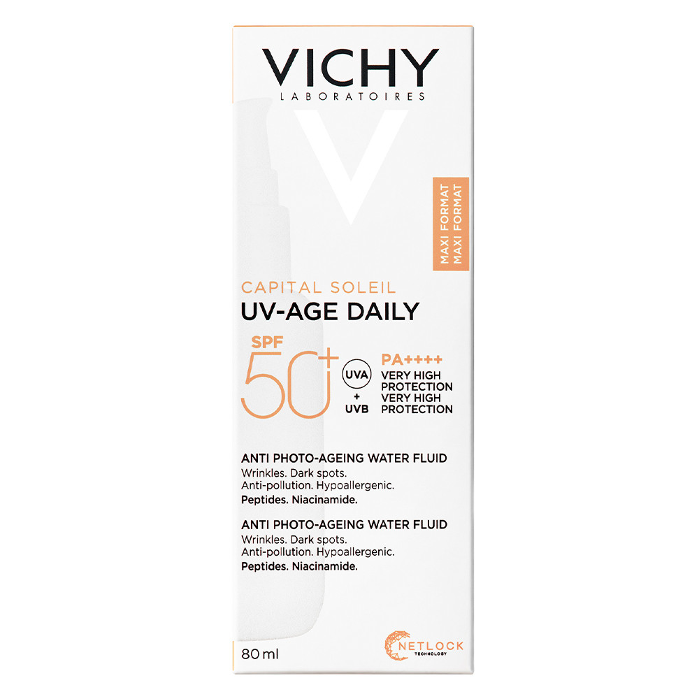 Vichy Capital Soleil, UV-AGE neobarvan dnevni fluid za obraz - ZF50+ (80 ml)