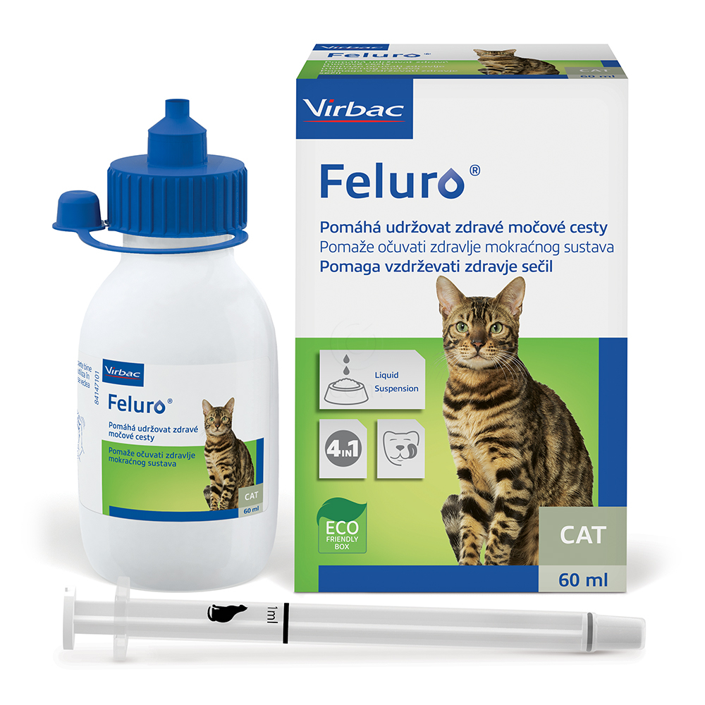 Feluro Virbac, dopolnilna krmna mešanica za mačke (60 ml)