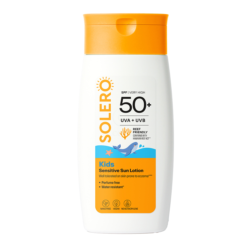 Solero Kids Sensitive, losjon za zaščito kože otrok pred soncem - ZF50+ (200 ml)