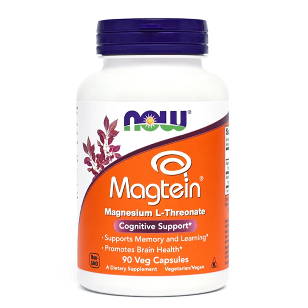 NOW Magtein Magnezijev L-Treonat, vegetarijanske kapsule (90 kapsul)