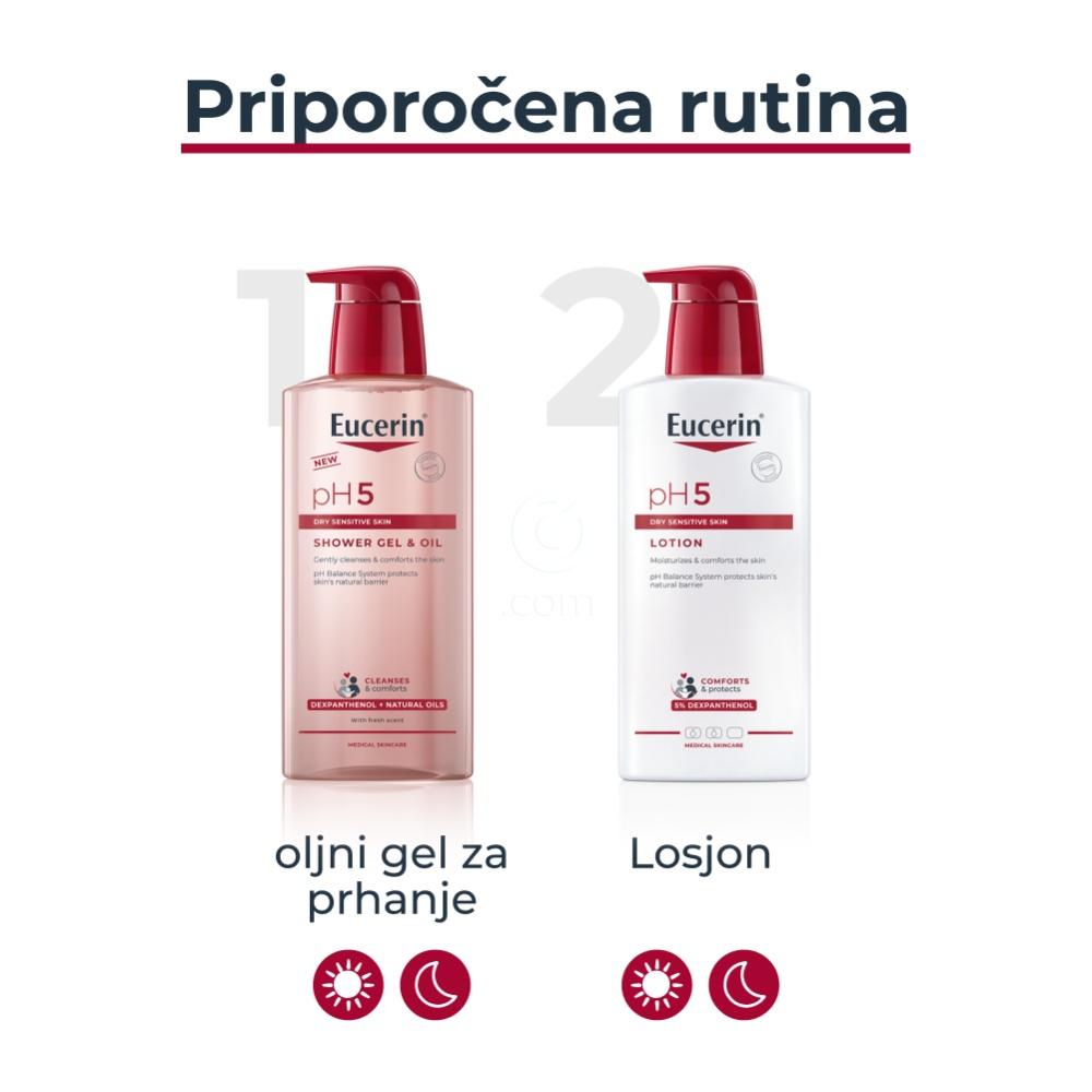 Eucerin pH5, oljni gel za prhanje - refill (400 ml)