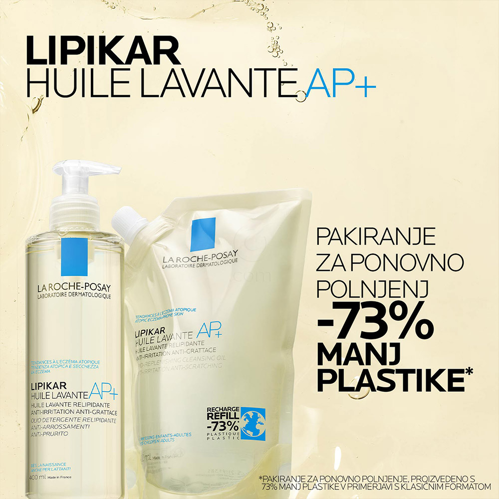 LRP Lipikar, AP+ Huile Lavante in Huile Lavante paket Refill (2 x 400 ml)