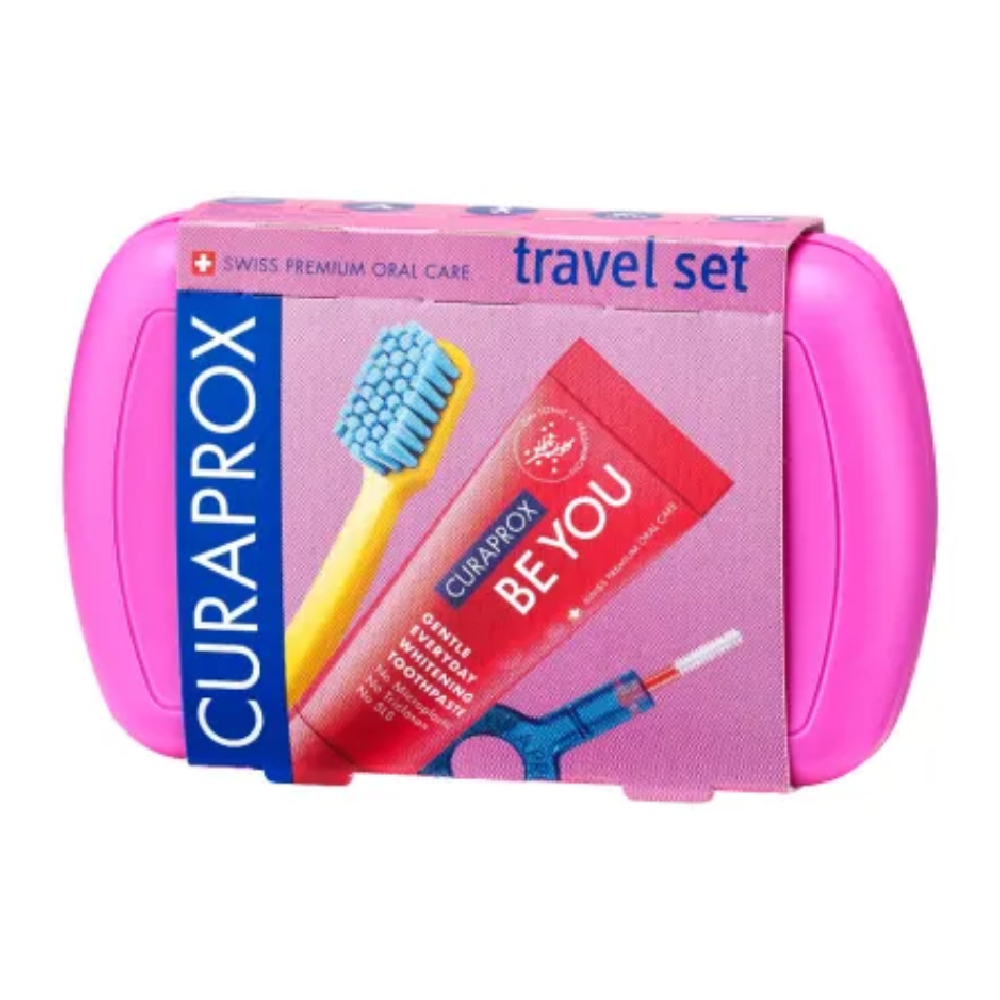 Curaprox, potovalni set - Roza (1 komplet)