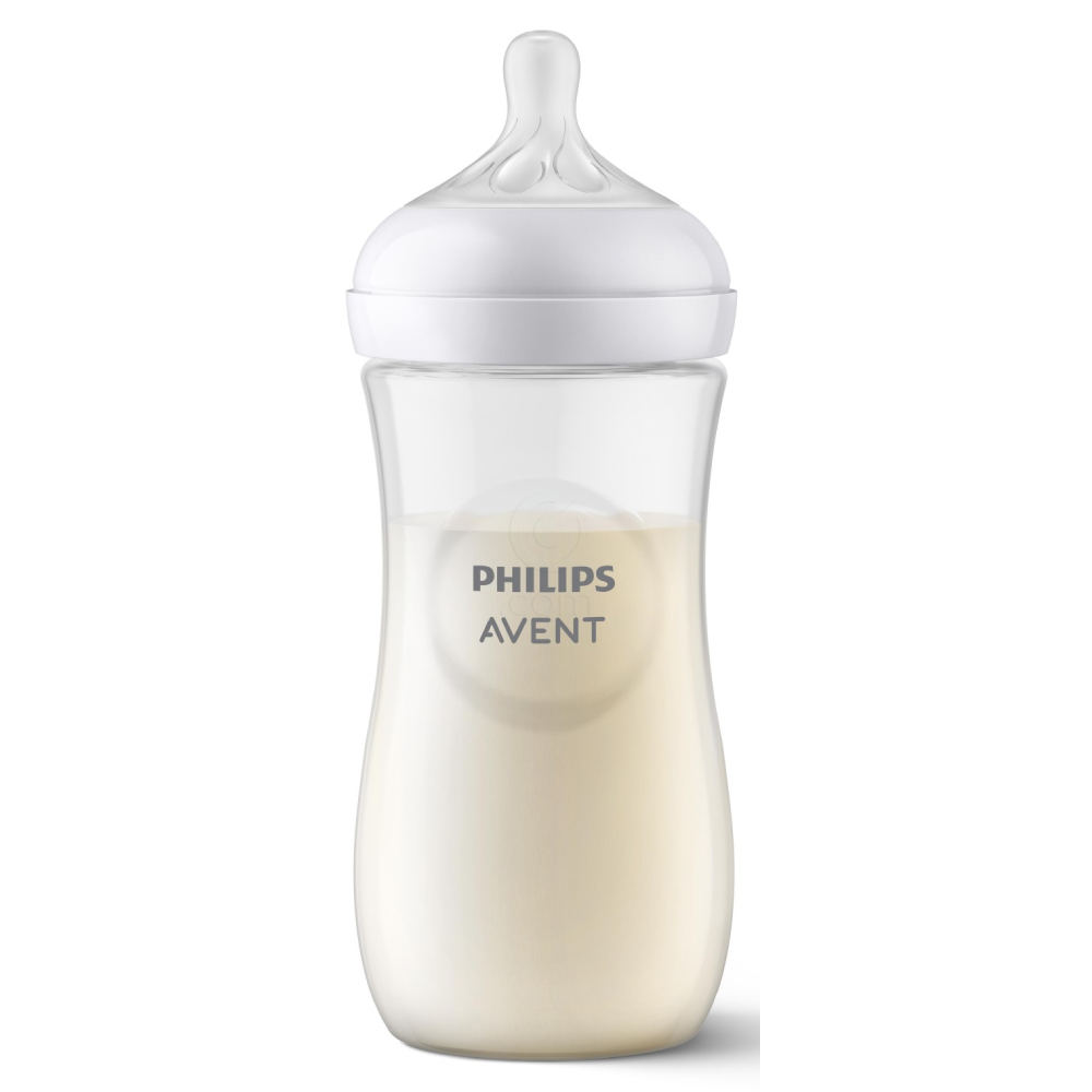 Avent Natural Reponse, steklenička PP s silikonskim cucljem 4 - hiter pretok 3+ mesecev (330 ml)