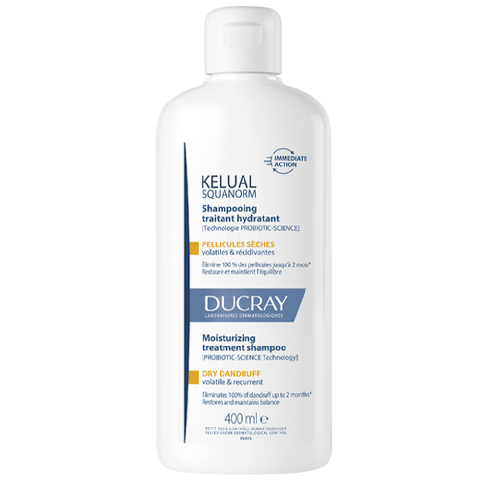Ducray Kelual Squanorm, vlažilni šampon proti suhemu prhljaju (400 ml)
