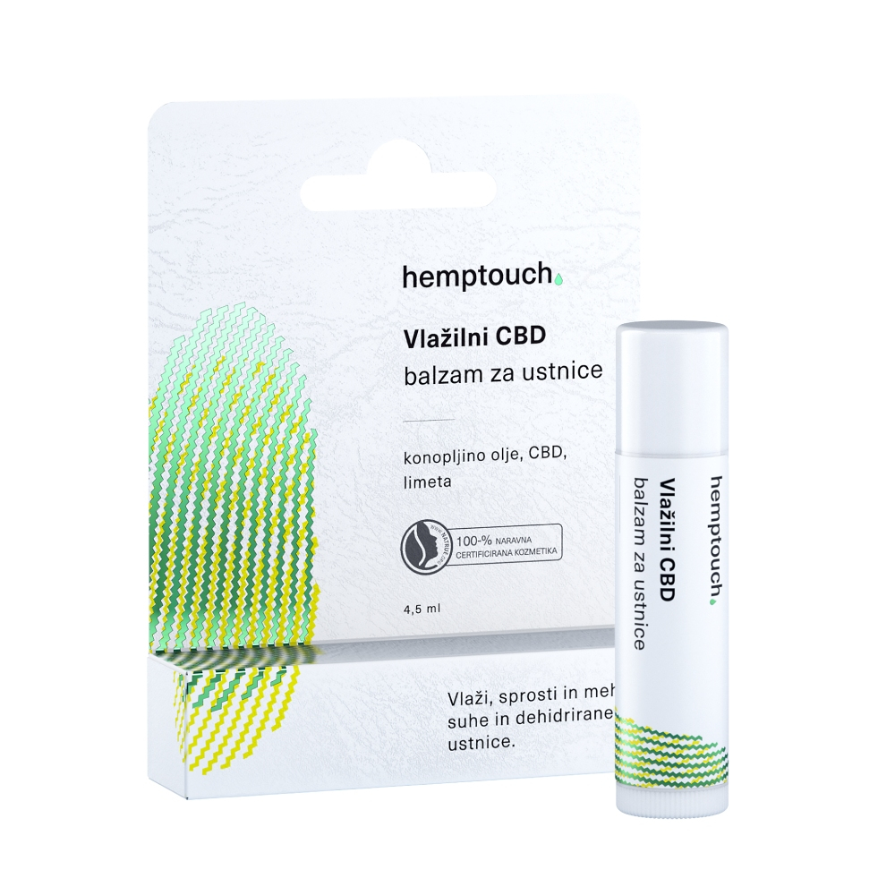 Hemptouch, vlažilni CBD balzam za ustnice (4,5 ml)