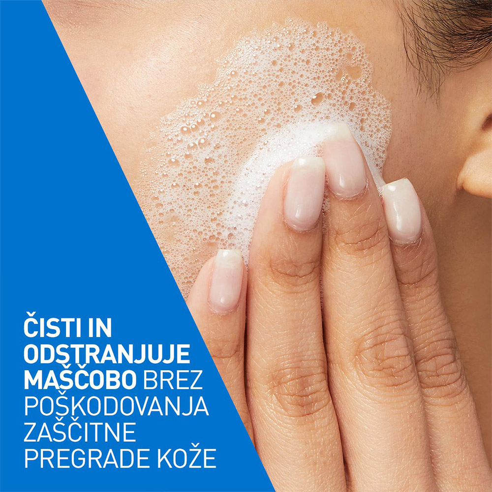 CeraVe, peneči čistilni gel za obraz za normalno do mastno kožo + refill + paket ( 2 x 473 ml)