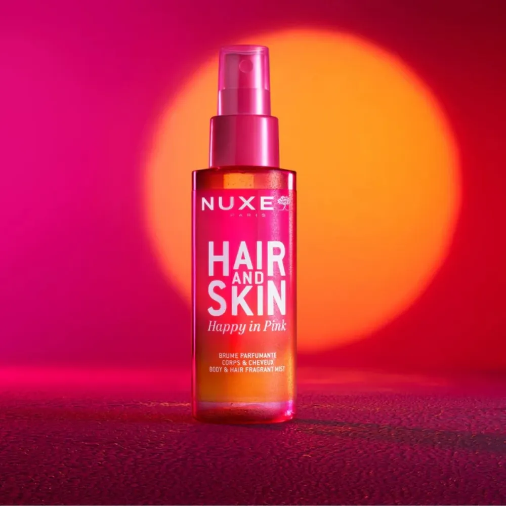 Nuxe Hair & Mist Happy in Pink, meglica za telo in lase (100 ml)