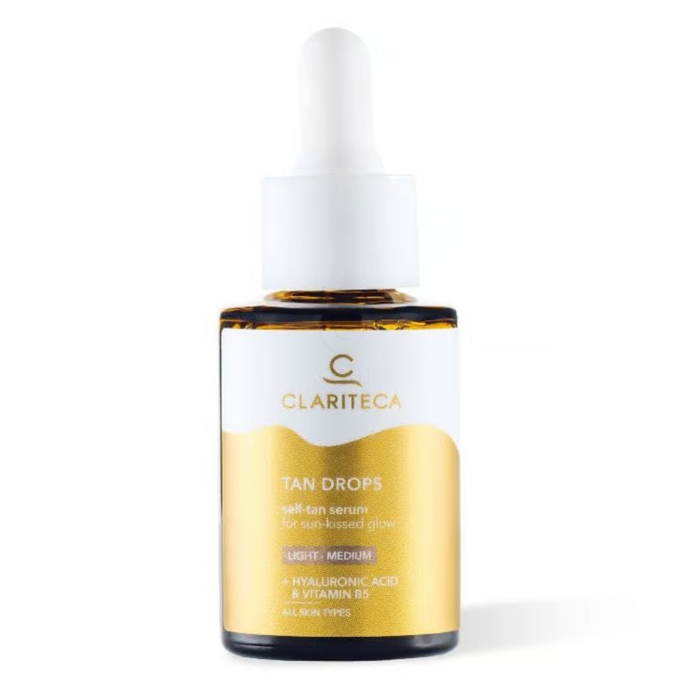 Clariteca Tan Drops, samoporjavitvene kapljice za obraz - light medium (30 ml)