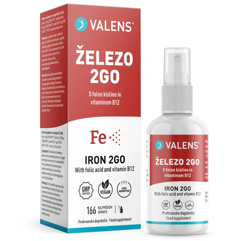 Valens Železo 2Go, ustno pršilo (50 ml)