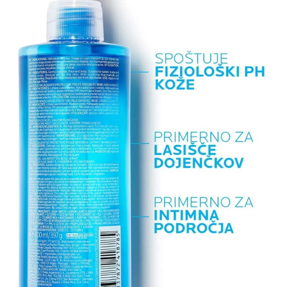 LRP Lipikar, gel Lavant za prhanje za občutljivo in suho kožo (1000 ml)