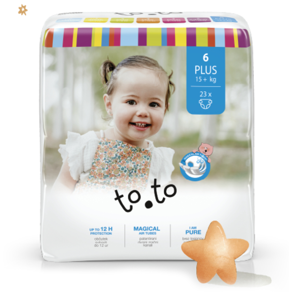 to.to Plus, otroške plenice (23 plenic)