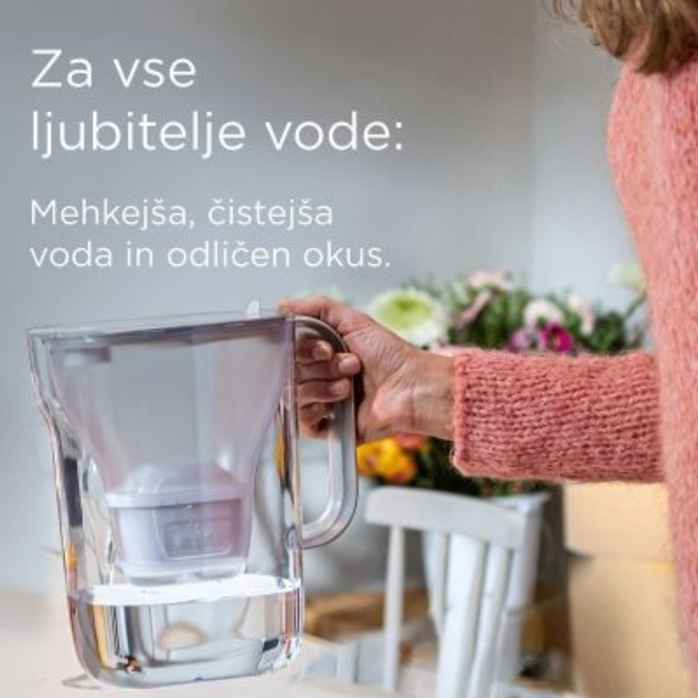 Brita Style Cool LED, vrč za filtriranje vode - mat bela (2,4 l)