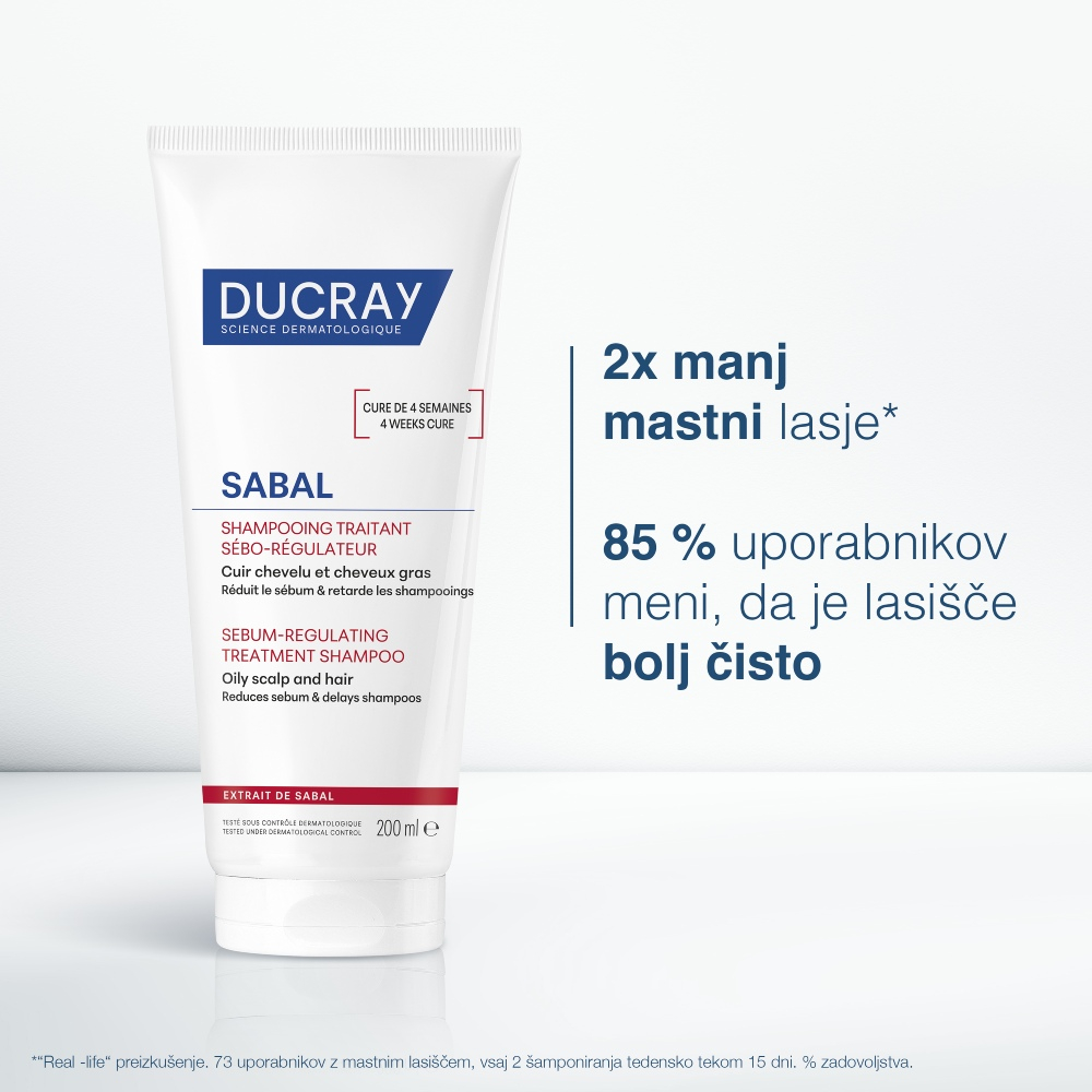 Ducray Sabal, seboregulirajoči tretma šampon (200 ml)