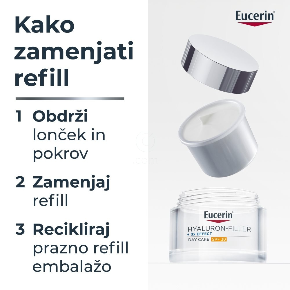 Eucerin Hyaluron-Filler, refill dnevna krema za vse tipe kože - ZF 30 (50 ml)