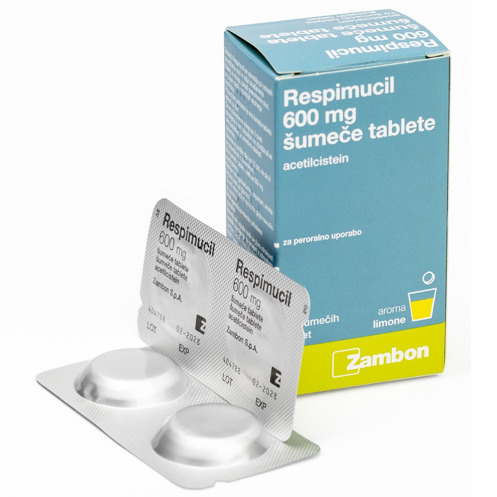 Respimucil 600 mg, šumeče tablete (10 šumečih tablet)