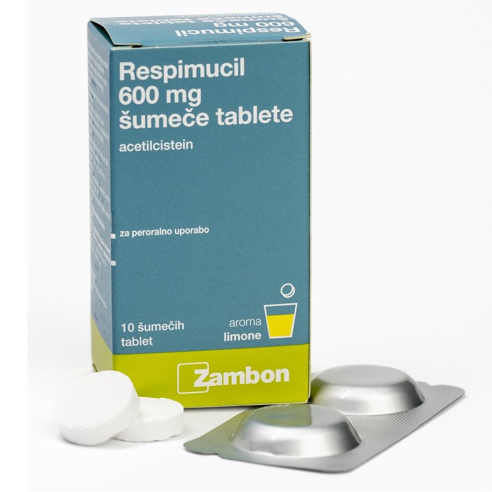 Respimucil 600 mg, šumeče tablete (10 šumečih tablet)