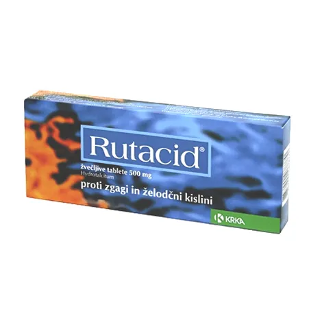 Rutacid 500 mg Krka, žvečljive tablete (60 žvečljivih tablet)