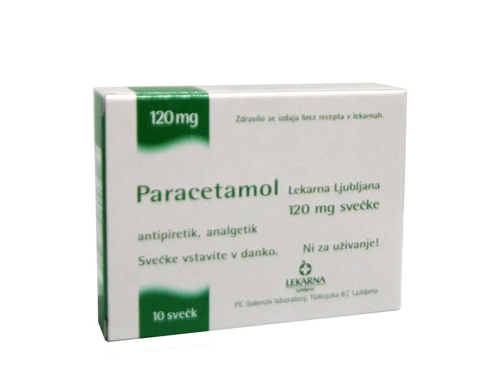 Paracetamol 120 mg Lekarna Ljubljana, svečke za otroke (10 svečk)