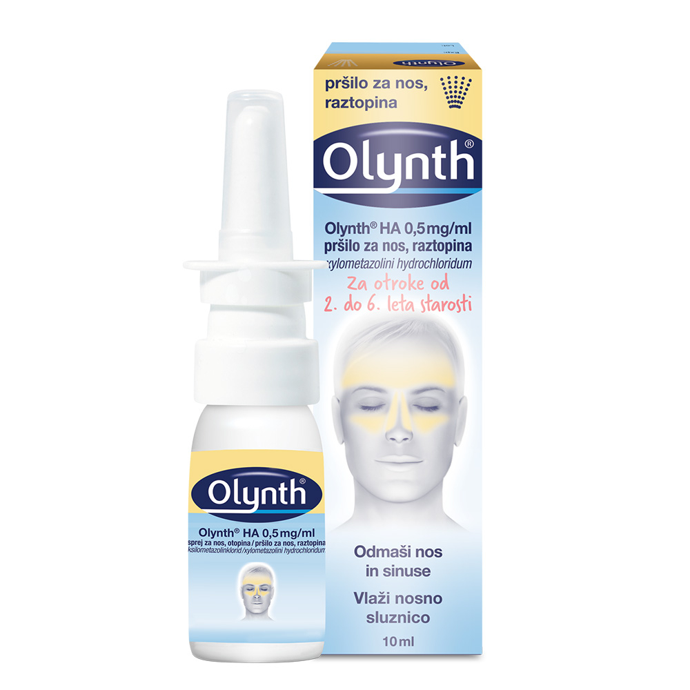 Olynth HA 0,5 mg/ml, pršilo za nos za otroke od 2 - 6 leta (10 ml)