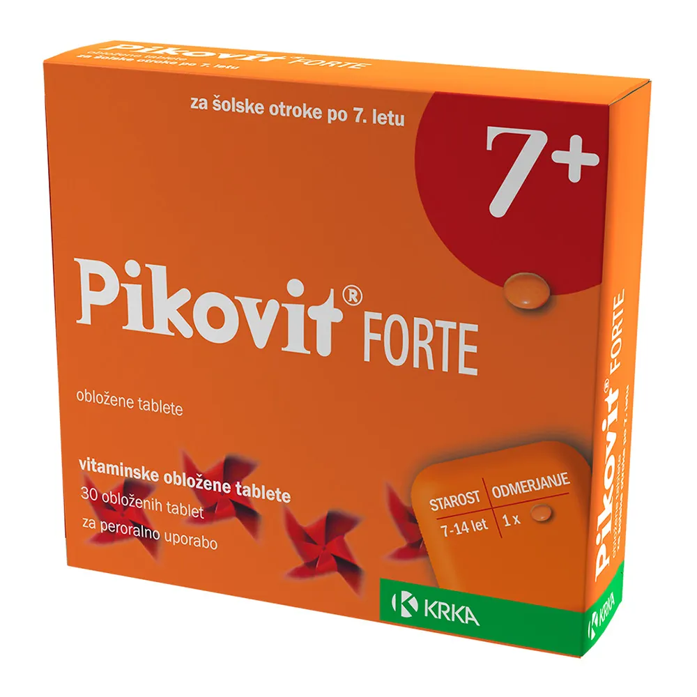 Pikovit forte Krka, obložene tablete (30 obloženih tablet)