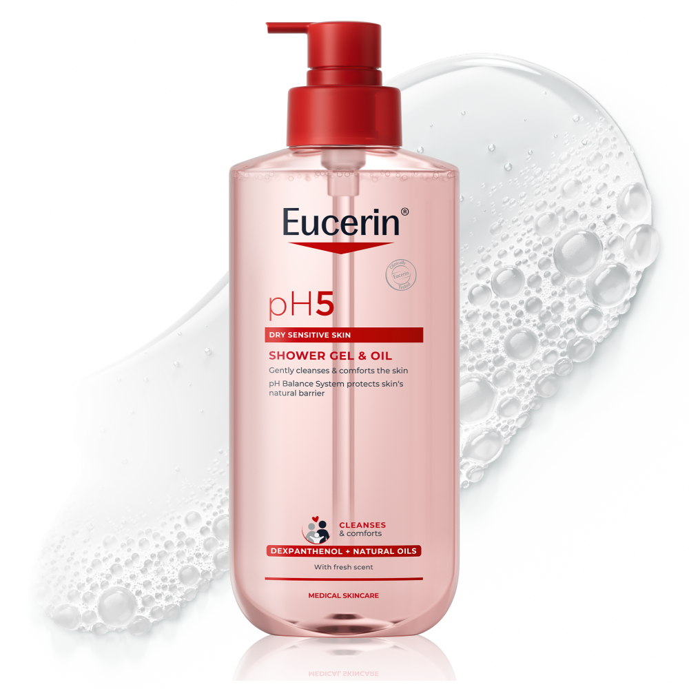 Eucerin pH5, oljni gel za prhanje - plastenka s pumpico (400 ml)