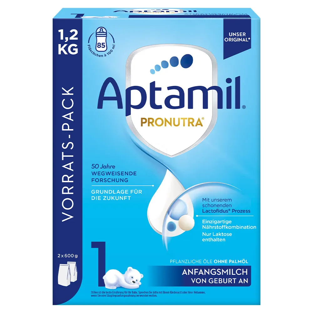Aptamil 1 Pronutra, začetno mleko za dojenčke od rojstva naprej (1200 g)