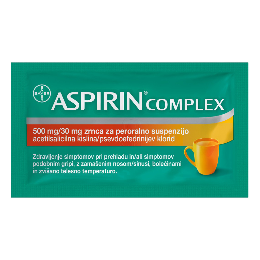 Aspirin Complex 500 mg/30 mg, zrnca za peroralno suspenzijo (20 vrečk)