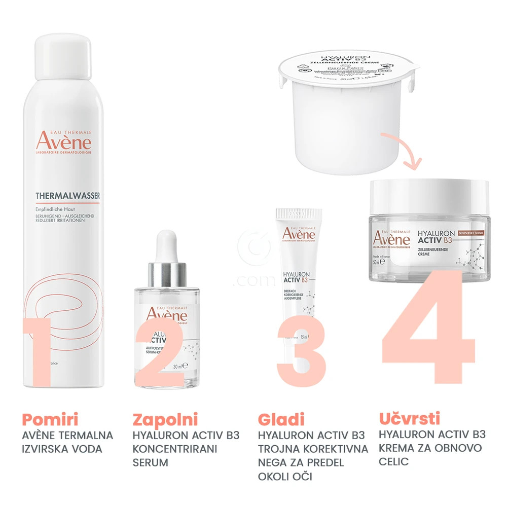 Avene Hyaluron Activ B3, krema za nego obraza - refill (50 ml)