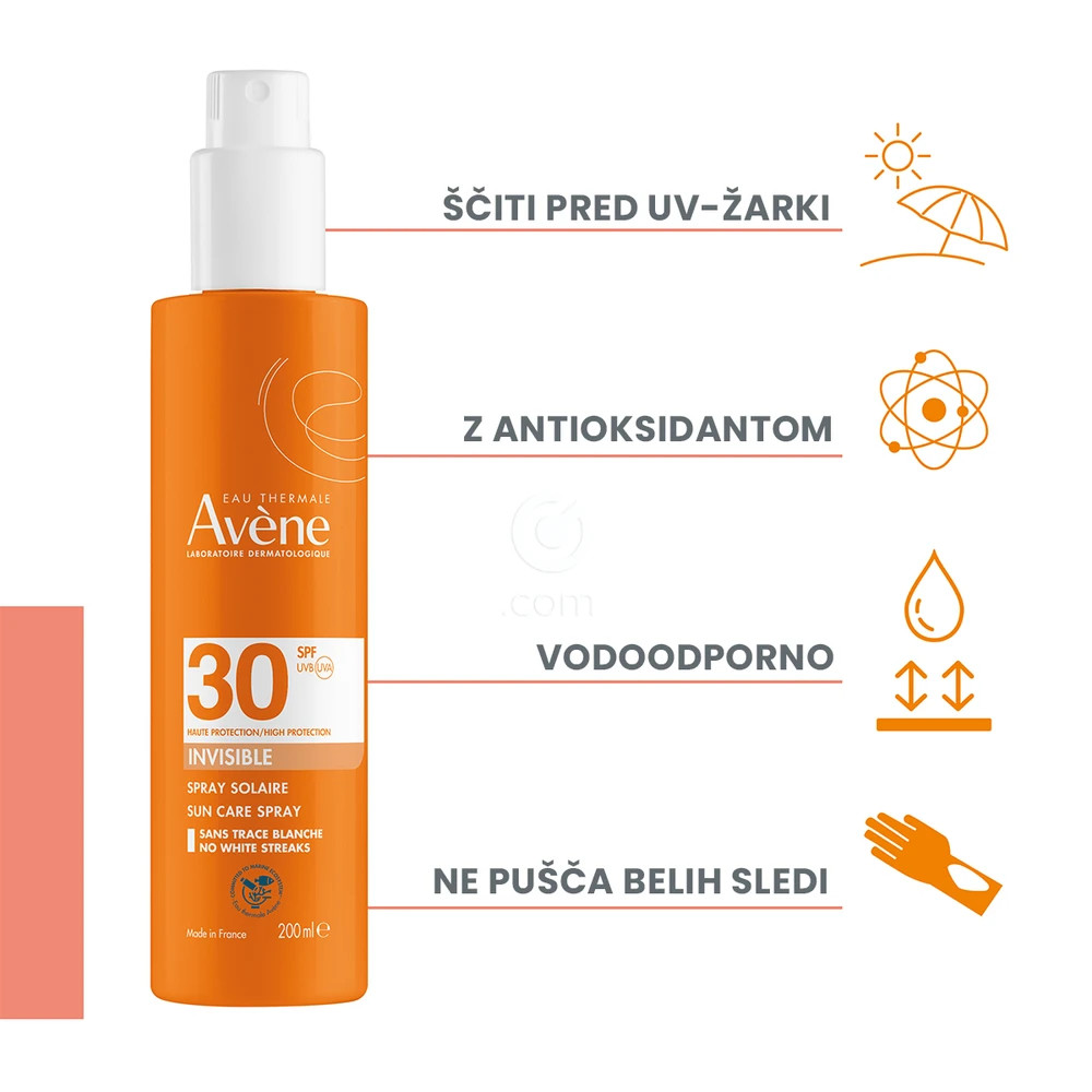 Avene Sun, pršilo za zaščito pred soncem - ZF30 (200 ml)