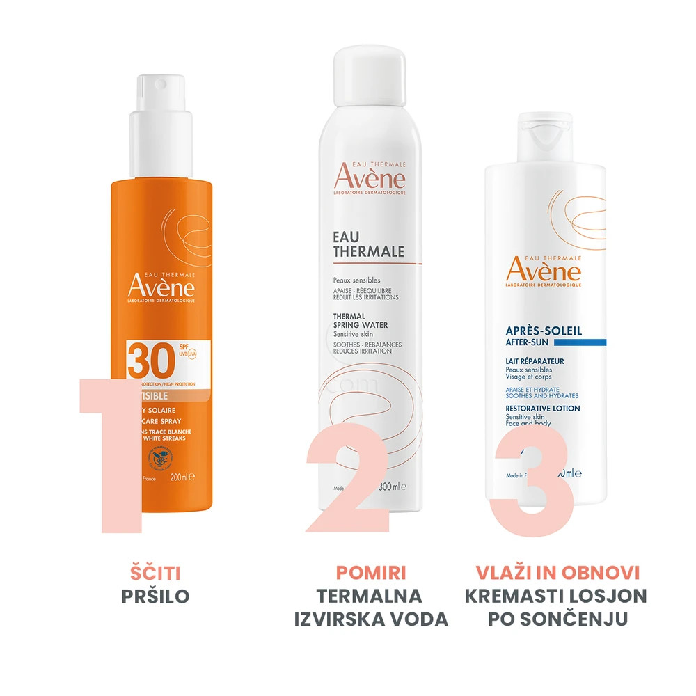 Avene Sun, pršilo za zaščito pred soncem - ZF30 (200 ml)