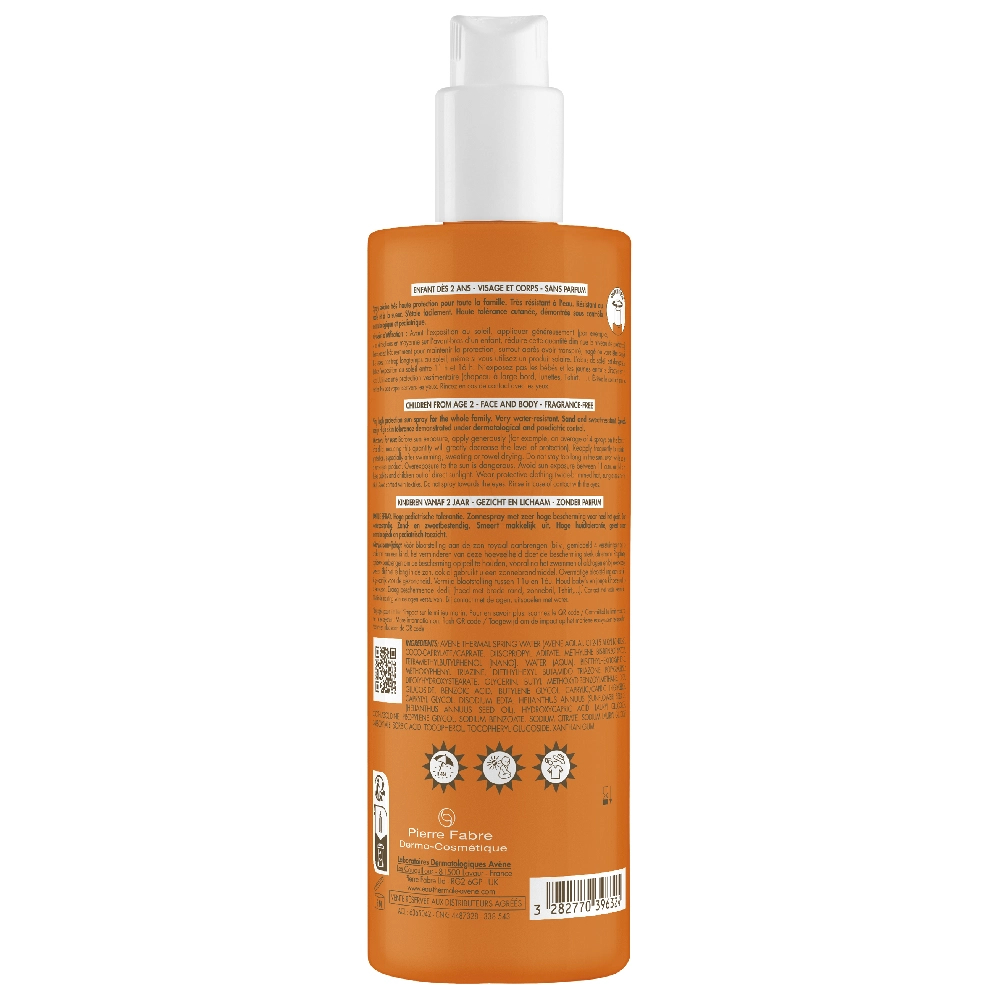 Avene Sun, zelo visoka zaščita pred soncem za vso družino - ZF50+ (400 ml)