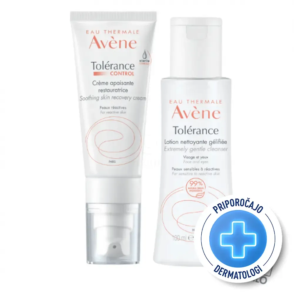 Avene Tolerance Control, paket: krema + blagi losjon (40 ml + 100 ml)