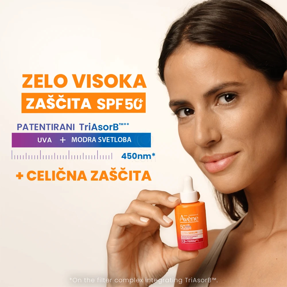 Avene Sun Ultra Serum, serum za zaščito obraza pred soncem - ZF50+ (30 ml)