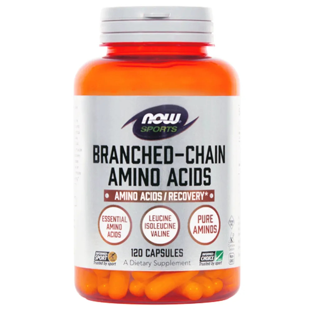 BCAA aminokisline NOW Sports, kapsule (120 kapsul)