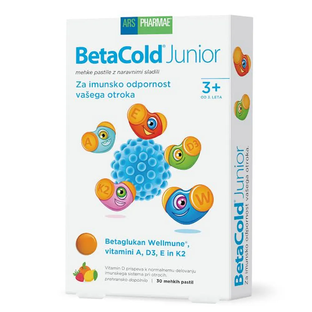 BetaCold Junior Ars Pharmae, mehke pastile za otroke (30 pastil)