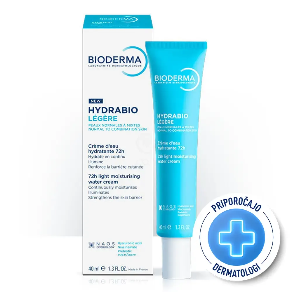 Bioderma Hydrabio Légère, lahka vlažilna krema za normalno do mešano kožo (40 ml)