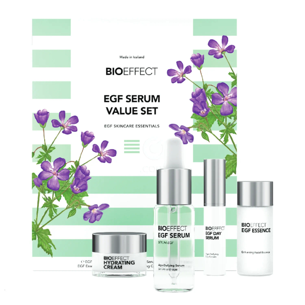 Bioeffect EGF Serum Value Set, set za nego proti staranju kože ( 15 ml + 15 ml + 5 ml + 7 ml)