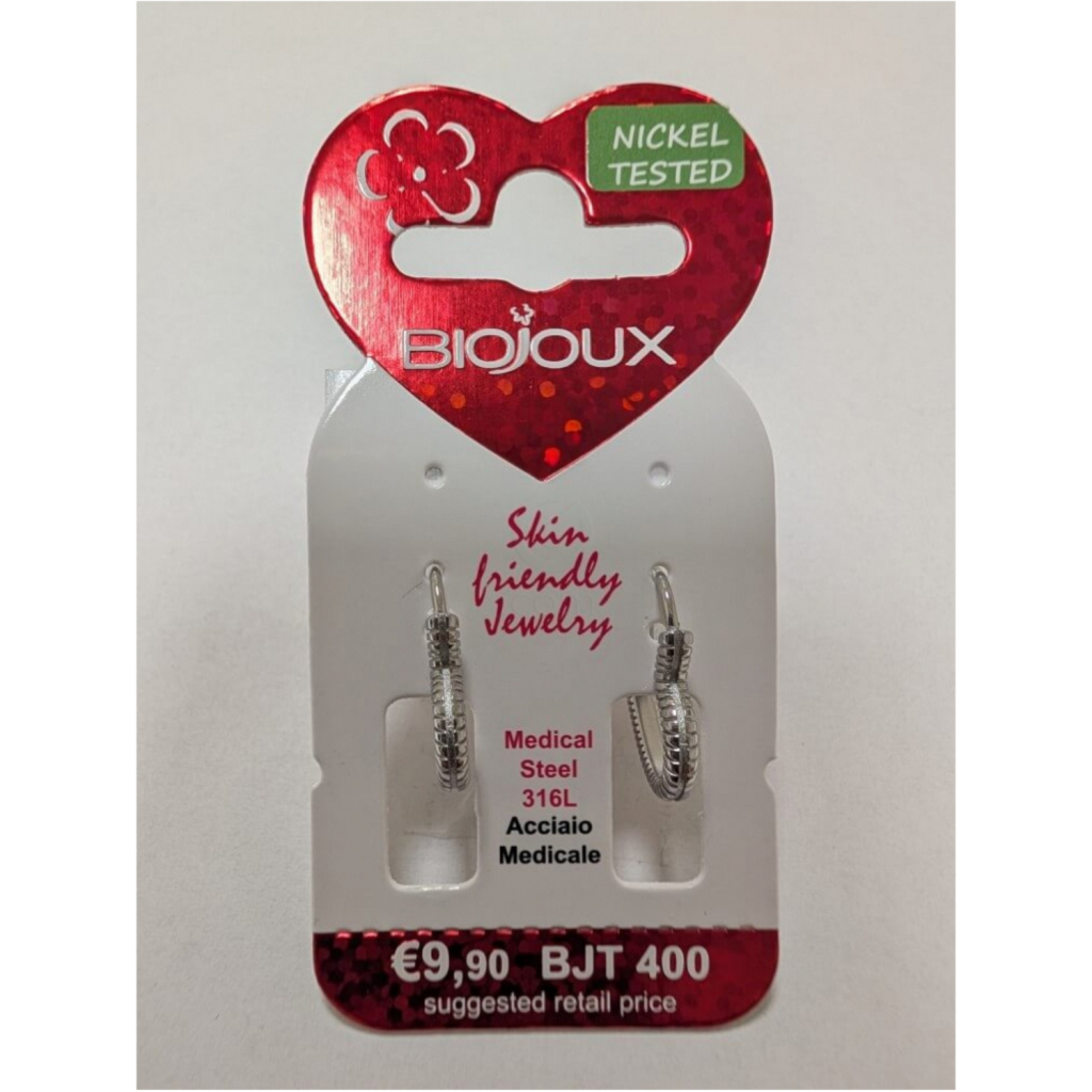 Biojoux, uhani iz kirurškega jekla - Queen Jezebel srebrna - BJT400 (2 uhana)