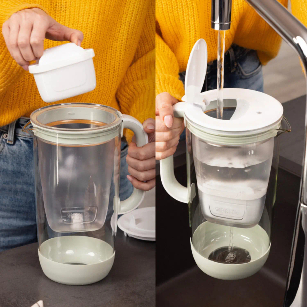 Brita Glass One 60th Anniversary Edition, stekleni vrč za filtriranje vode - zelen - 2,5 l (1 komplet)