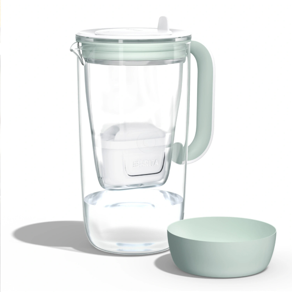 Brita Glass One 60th Anniversary Edition, stekleni vrč za filtriranje vode - zelen - 2,5 l (1 komplet)