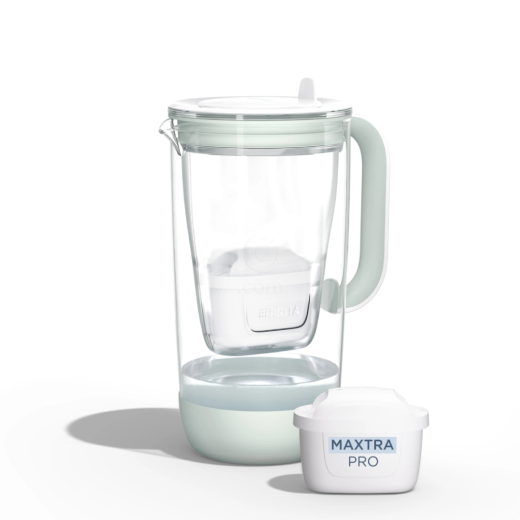 Brita Glass One 60th Anniversary Edition, stekleni vrč za filtriranje vode - zelen - 2,5 l (1 komplet)