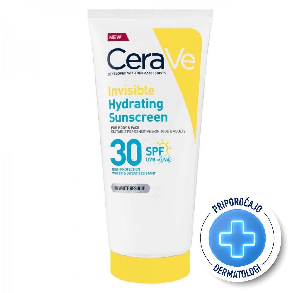 CeraVe Sun, nevidni losjon za zaščito pred soncem - ZF30 (177 ml)