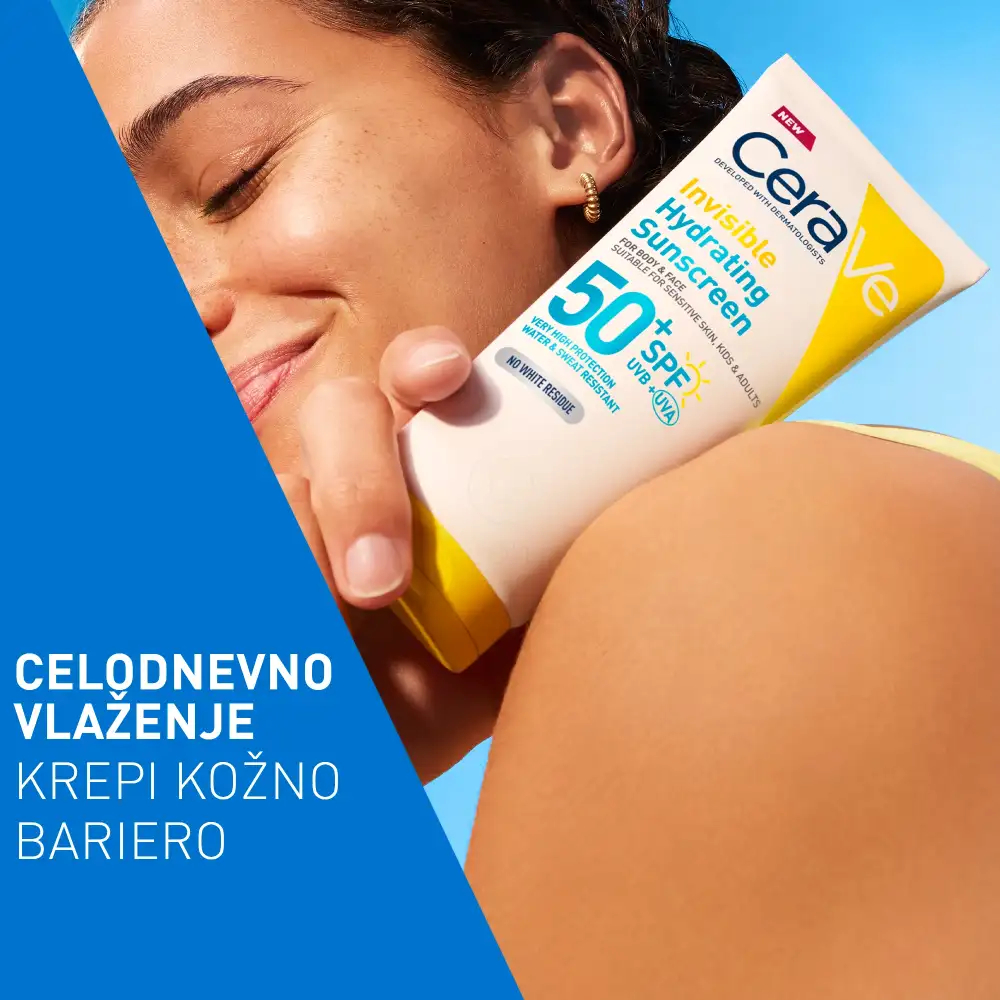 CeraVe Sun, nevidni losjon za zaščito pred soncem - ZF50+ (177 ml)
