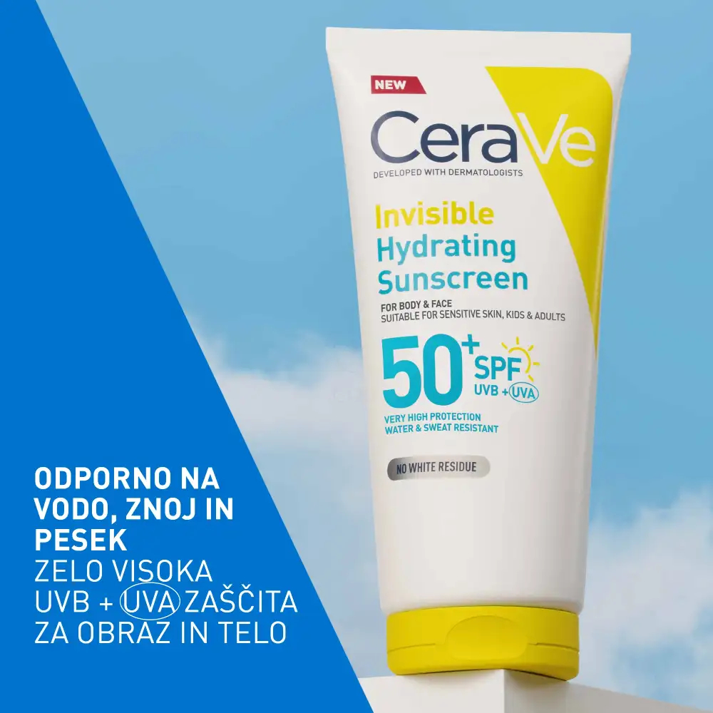 CeraVe Sun, nevidni losjon za zaščito pred soncem - ZF50+ (75 ml)