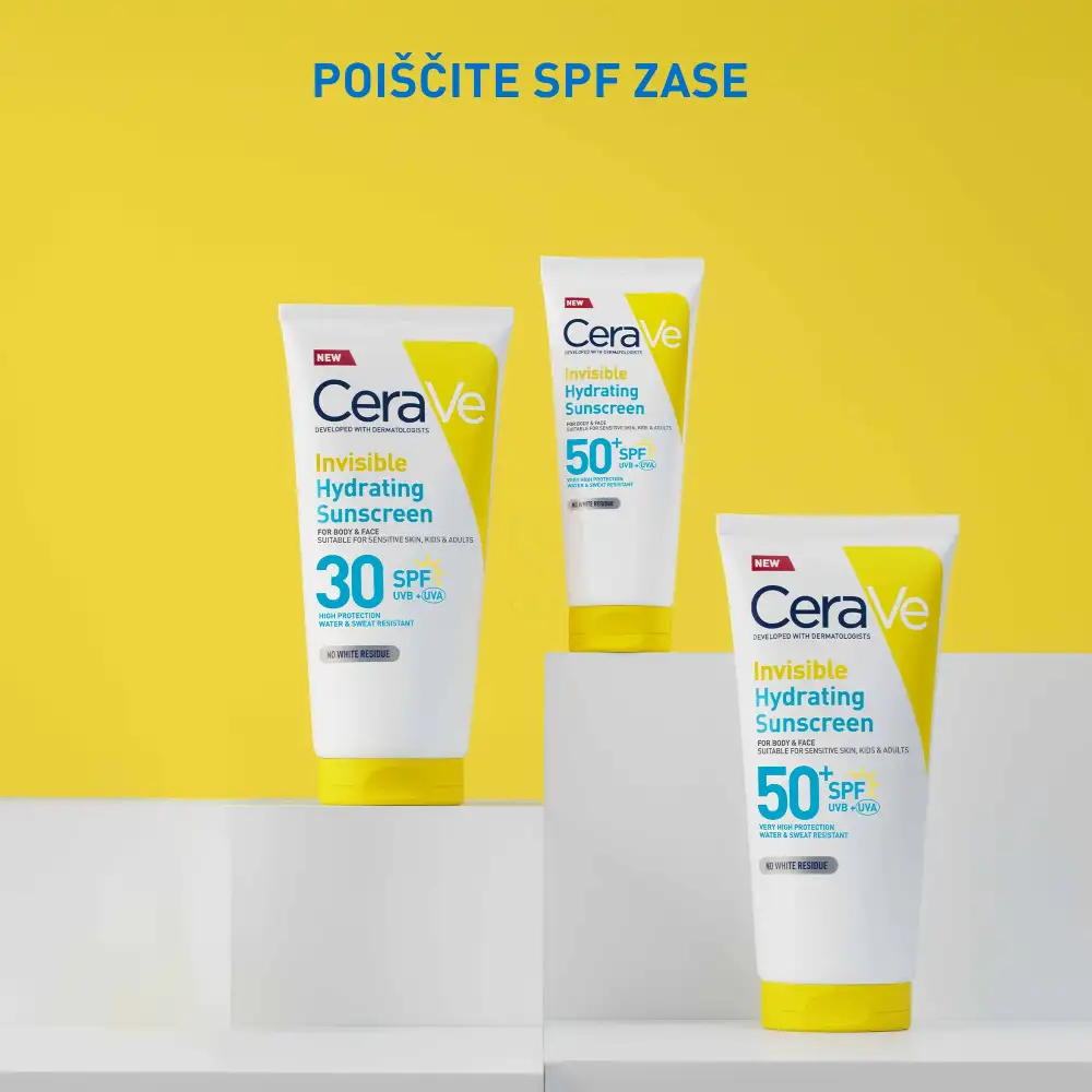 CeraVe Sun, nevidni losjon za zaščito pred soncem - ZF50+ (177 ml)