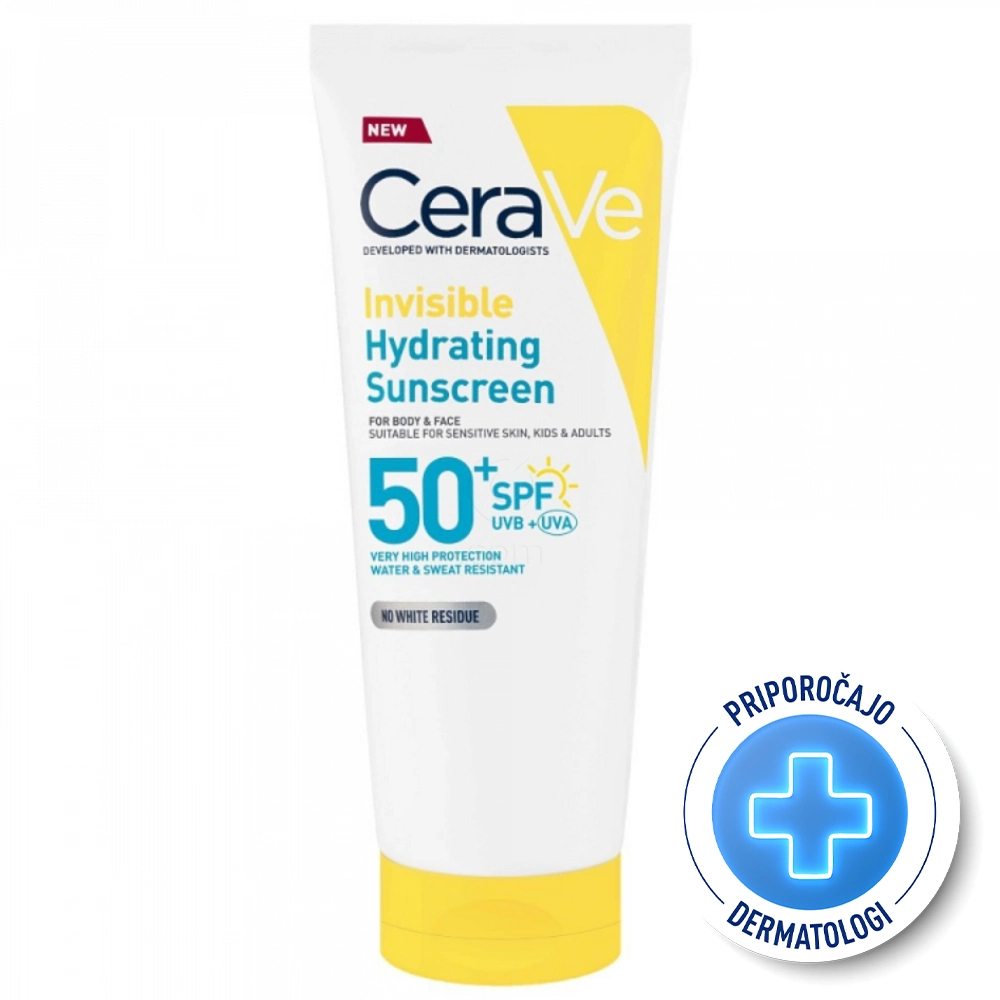 CeraVe Sun, nevidni losjon za zaščito pred soncem - ZF50+ (75 ml)