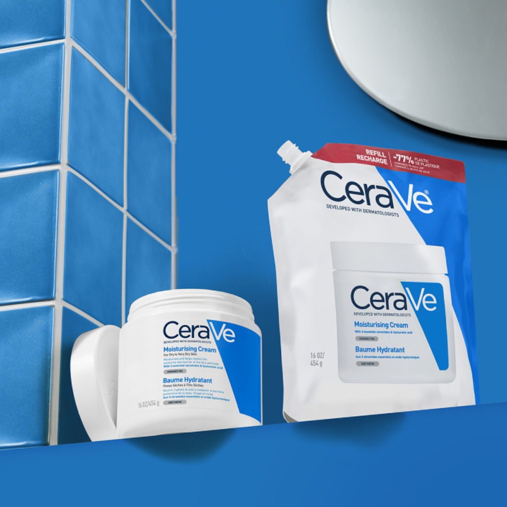 CeraVe, vlažilna krema za obraz in telo - Refill (454 g)