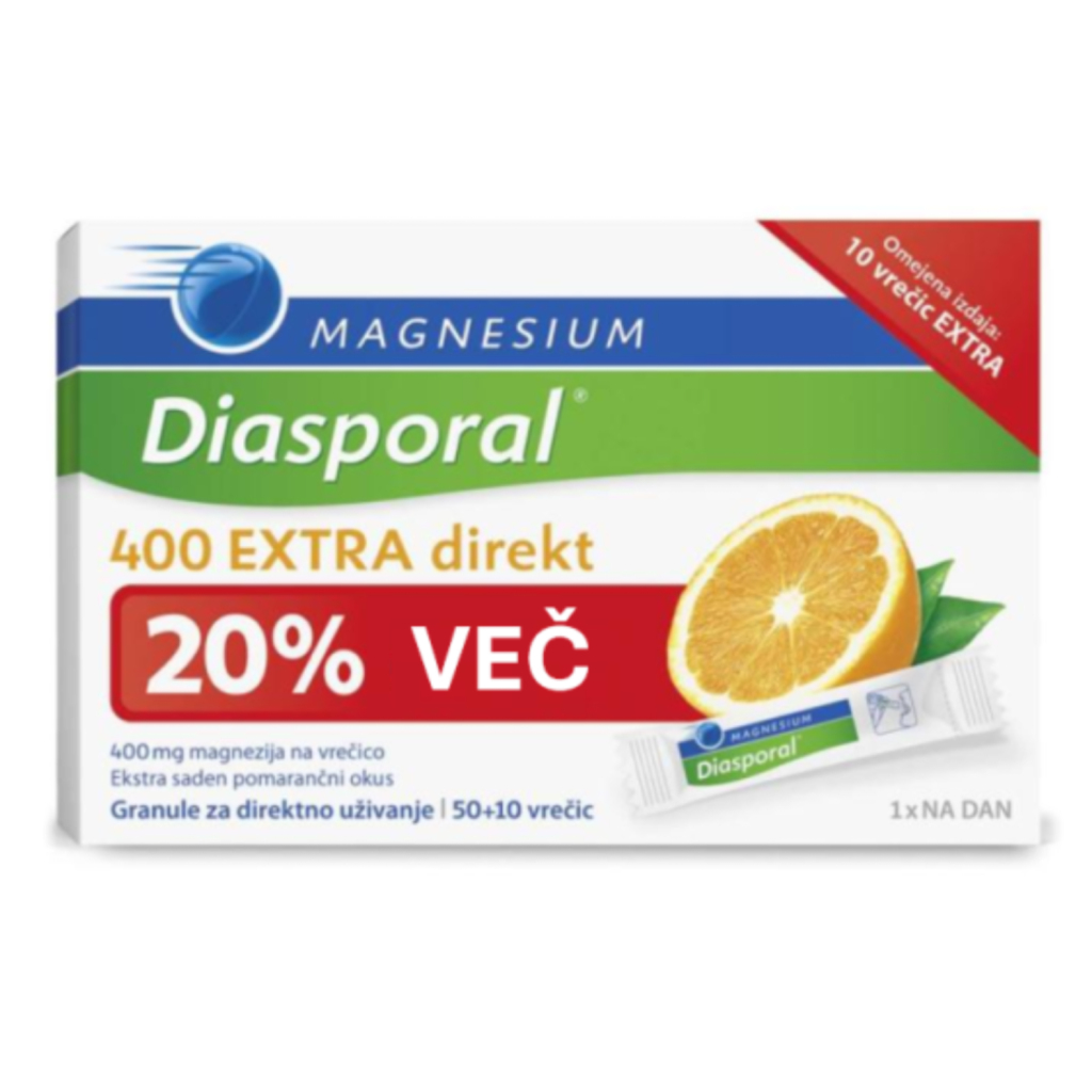 Magnesium-Diasporal 400 Extra Direkt, vrečke (60 vrečk)