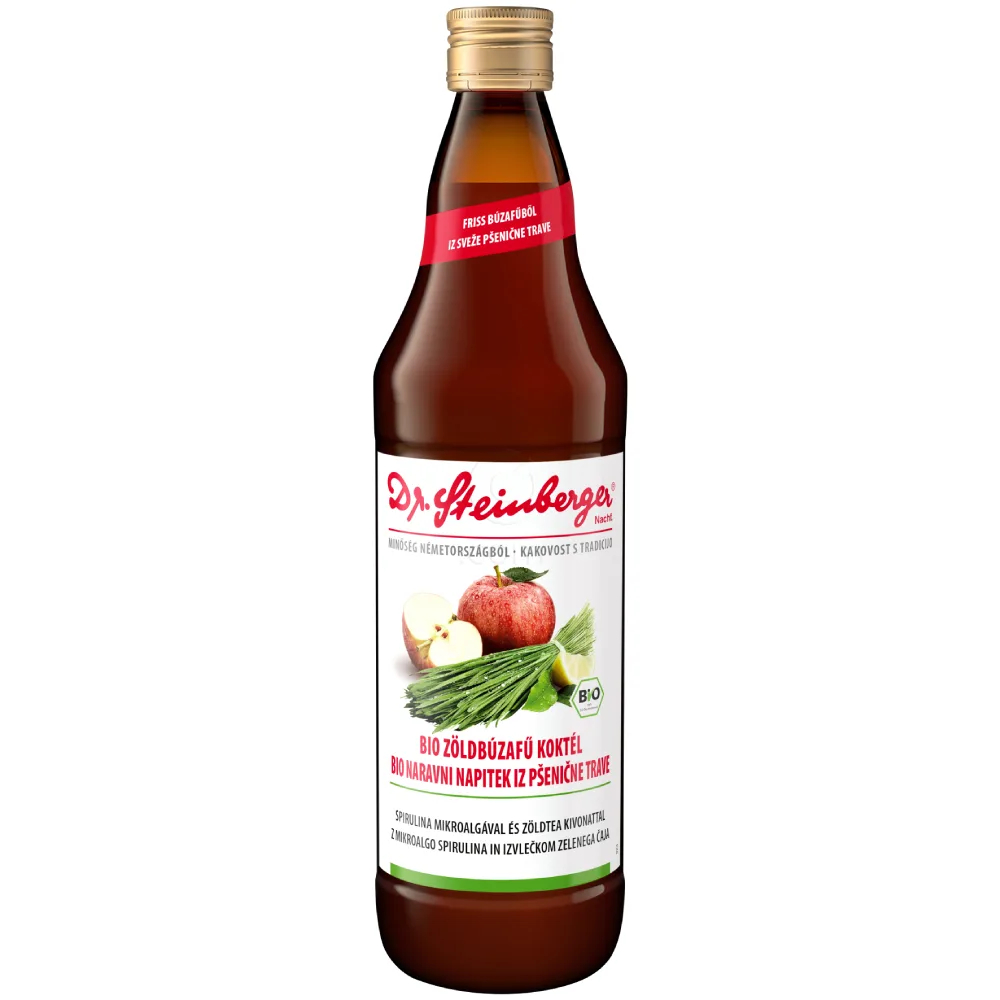 Dr. Steinberger napitek iz pšenične trave z dodatkom spiruline (750 ml)
